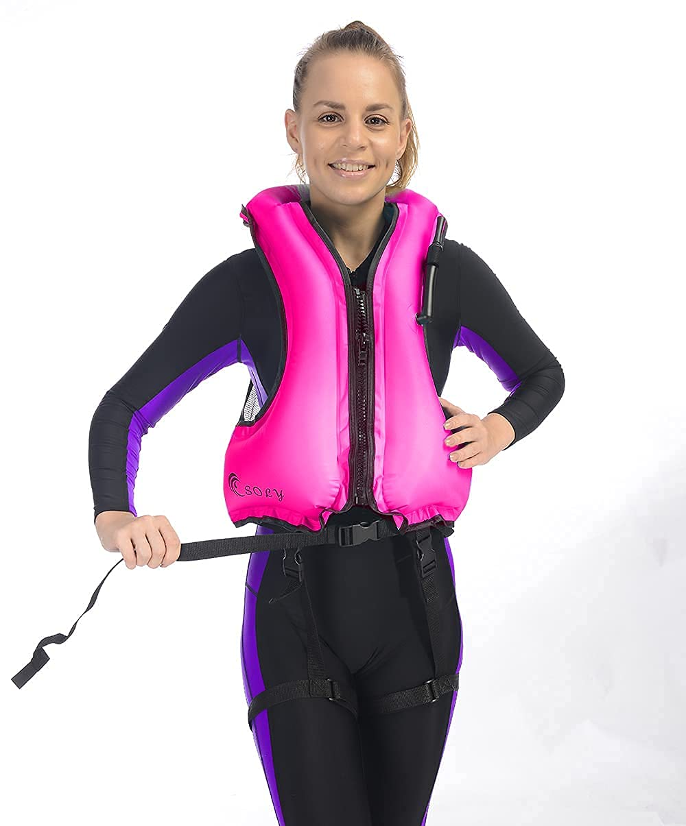 Sponsored Ad - SOLY Inflatable Snorkel Vest for Adults，Snorkeling Vest，Snorkeling Vest for Kayaking Canoeing Water Sports Safety.