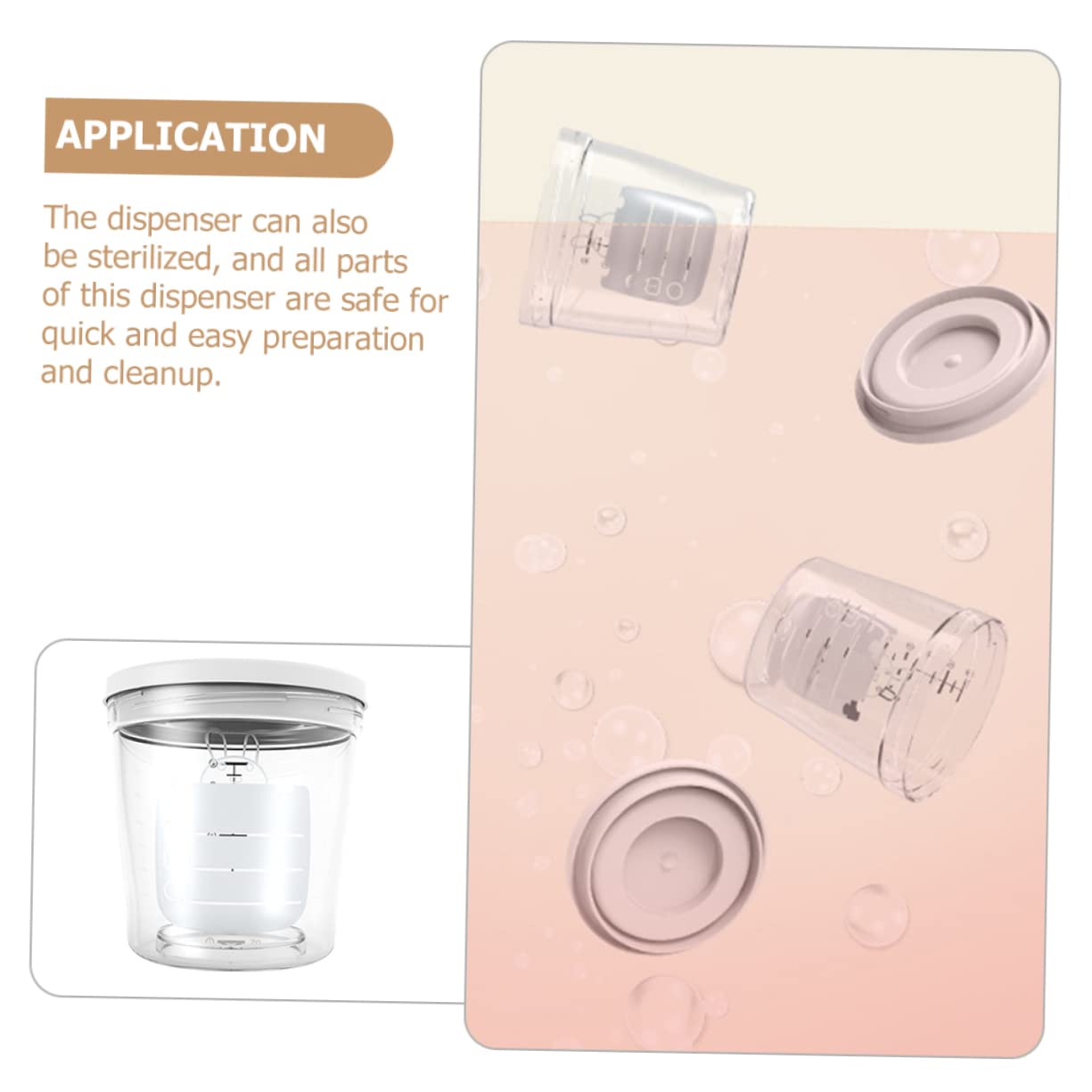 ULDIGI Container Dispenser 220ml Portable Milk Powder Box Leakproof Design for Travel