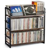EFYSE 3-Tier CD Rack, Storage and Display Organizer, Compact Space-Saving Holder for Home, Office, or Bedroom...