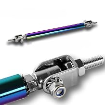 EPARTS 2PC Universal Adjustable 7"-9" 100MM / 8"-11" 150MM / 10"-13" 200MM Bumper Support Splitter Spoiler Lip Strut Rod Tie Bar 150mm/Neo Chrome