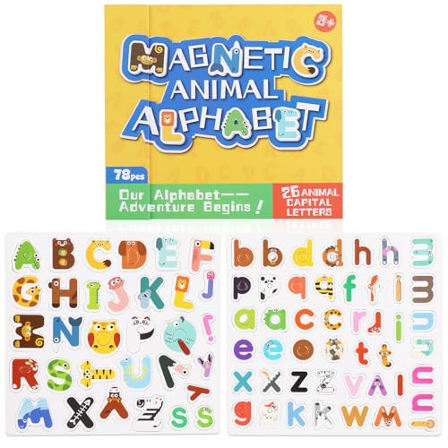 GSrenyu 78 Pcs Magnetic Letters Learning Board for Kids