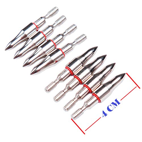 Pinals Archery 19/64" 100 Grain Field Points Tips Target And .244/6.2Mm Arrows Inserts For Bow Hunting 12Set(Sharp) #TOP3