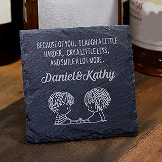 Personalised Slate Coaster Gifts for Friends Best Friend Him Her Girl BFF Custom Square Coaster Cup Mug Coaster Table Place Mat Friendship Best Friend Forever Girls for Christmas (Design 4)