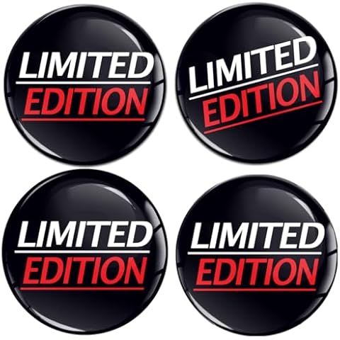 SkinoEu Set of 4 x 50mm 3D Gel Domed Stickers for Hub Caps,Wheel Center Cap Cover Stickers Limited Edition A 550 Cover