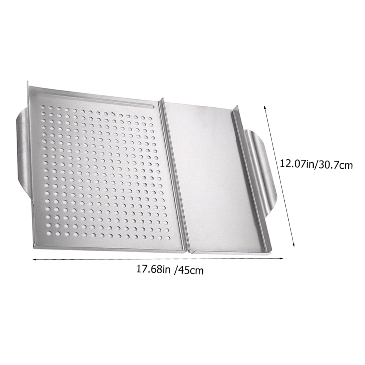 FUNOMOCYA Grill Griddle Plate for Barbecue Stove Griddle Portable Gas Grill Pan 2-in-1 Cooking Tool