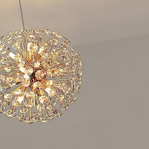 Grand Éclairage Suspendu en Cristal de Luxe Finition Chromée G9 - 5