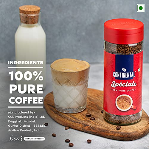 Image of Continental Coffee Speciale Instant Coffee 100Gm Jar + Temperature Display Coffee Mug 450Ml Combo|100% Pure Coffee Powder|Travel Mug|Hot & Cold Flask |