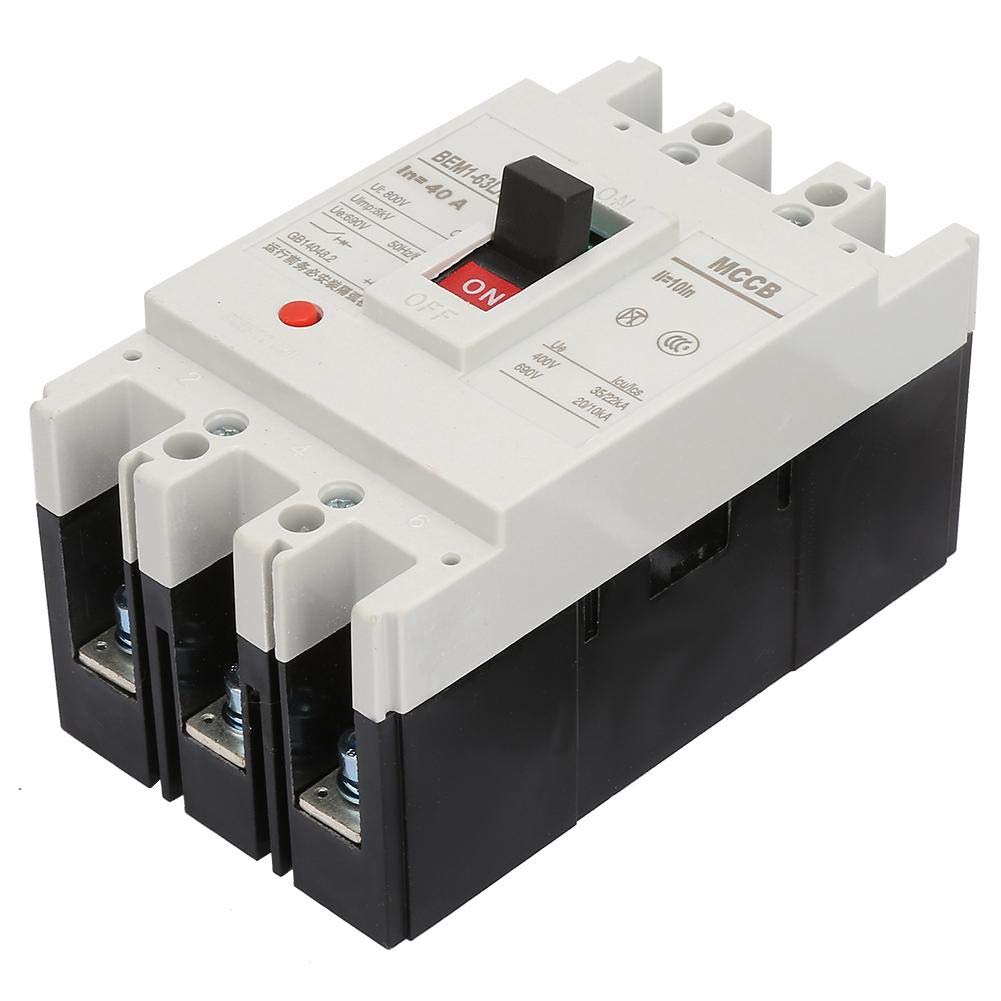 IEUMJNAT Residual Current Circuit Breaker, 3P Overload Protection Leakage, for Building Lighting Household Commerce High-Rise