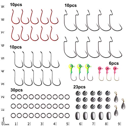 Freshwater Fishing Tackle Kit, Bass Fishing Kit With Tackle Box Includes Crankbaits, Spinner Baits, Plastic Worms, Jigs, Topwater Lures, Spoon Lures, Fishing Gear Kit For Trout Salmon Catfish (197Pcs) #TOP4