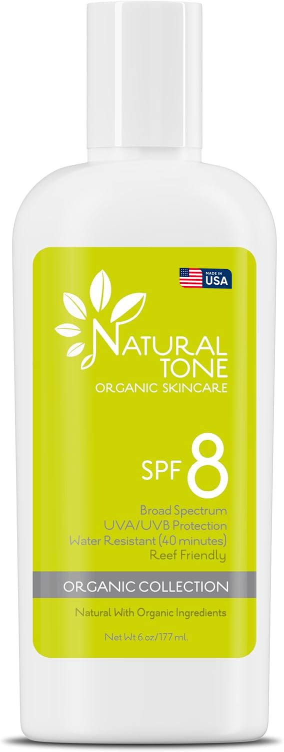 Natural Tone Organic Skincare SPF8 Breitspektrum-Natursonnenschutzmittel 118ml