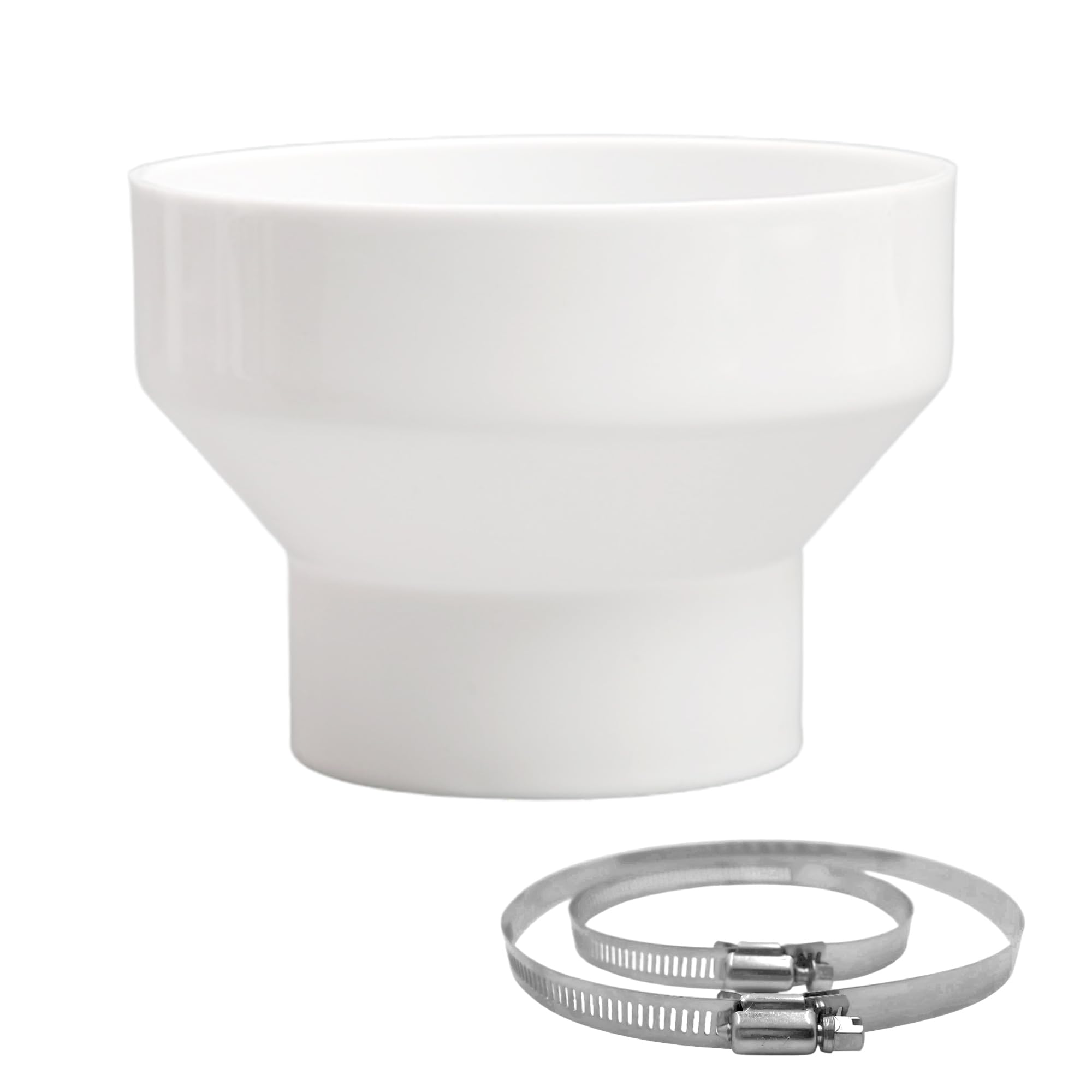 Adattatore Tubo Di Scarico 150mm A 100mm - Con Fascette Acciaio, ABS, Per Ventilazione E Cappe - Foto 9