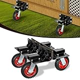 TOPOWN Chicken Tractor Mobility with Wheels Lift Kit Set of 4, Chicken Coop Wheel Kit Heavy Duty with Caster Wheels, Chicken Run Wheel System Fit for Large or Small Hen House