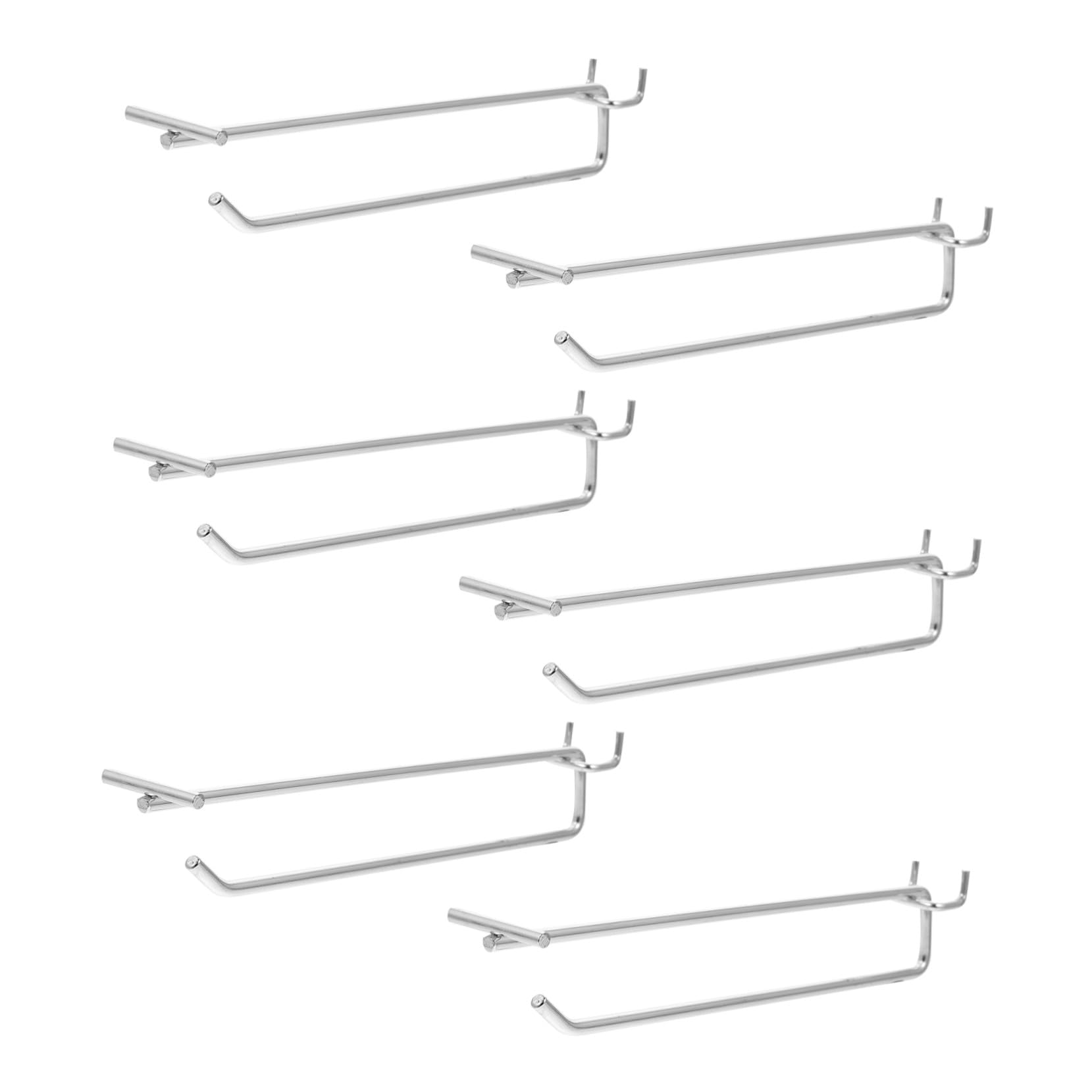 6 Stück Teiliges Pegboard Haken Metall Lochabstand Supermarkt Anzeige Haken mit Preisschildhalter Lochwand Organizer Langlebig Kratzfest