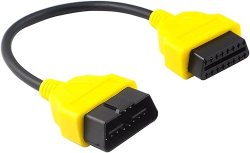 OLLGEN - Cable alargador de diagnóstico para coche (11.8in, OBD II, OBD2, 16 pines, macho a hembra, cable de extensión para coche, adaptador