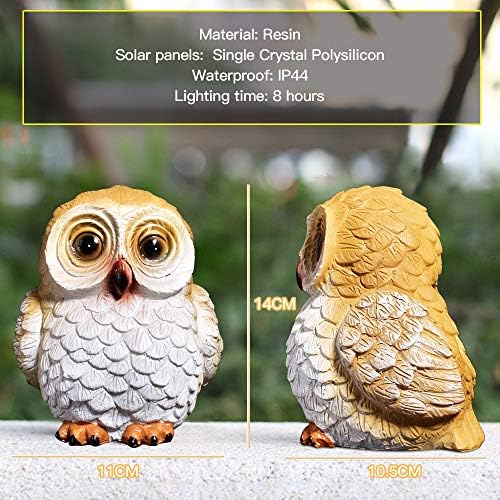 LETOUR Solar Light, Owl Shape Light LED Solar Garden Ornaments Outdoor Light Owl Lawn Lamp Waterproof Solar Led Lights Outdoor Lighting Night Light Decorative Home Garden