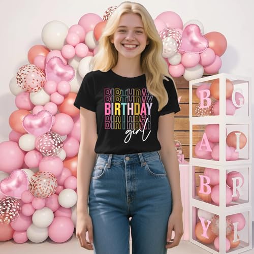 Birthday Girl Shirts for Women Happy B-Day T-Shirt Birthday Squad Tee Tops3
