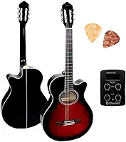 Violao Eletrico Nylon Gnf-1D Ceq Bk Pt