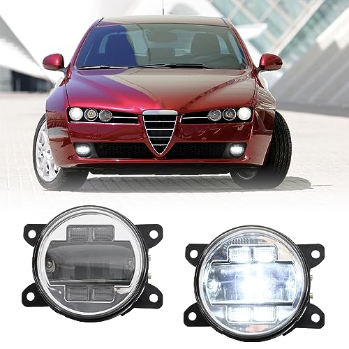 njssjd Feu antibrouillard LED avec clignotant DRL pour A.lfa Romeo 156 159 Brera Stelvio, 2002-2006 F.iat Ducato Phare antibrouillard pour pare-chocs avant...