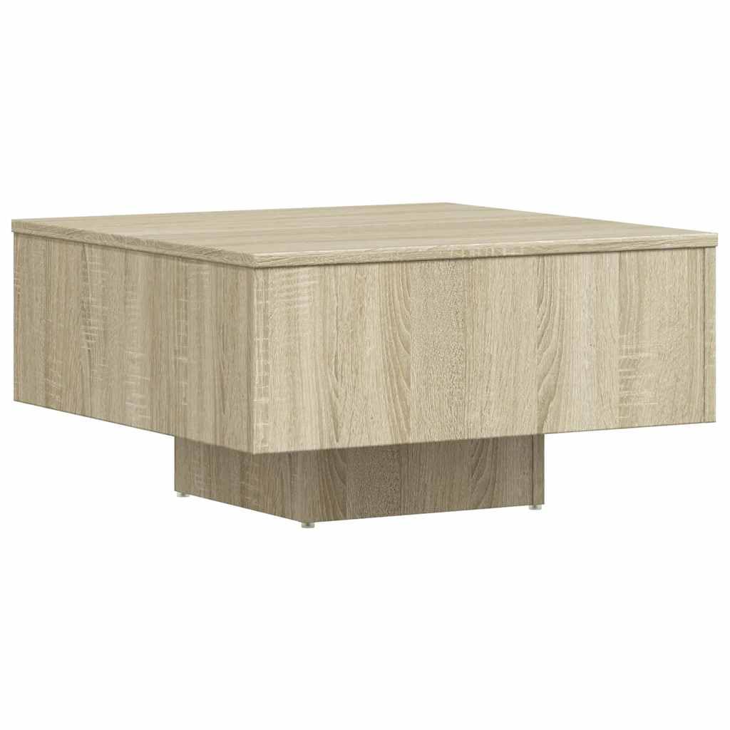 Générique Couchtisch, Eiche Sonoma, 60 x 60 x 31,5 cm | Robuste Oberseite, Pflegeleicht mit feuchtem Tuch abwischbar, stabil und langlebig, für Wohnzimmer