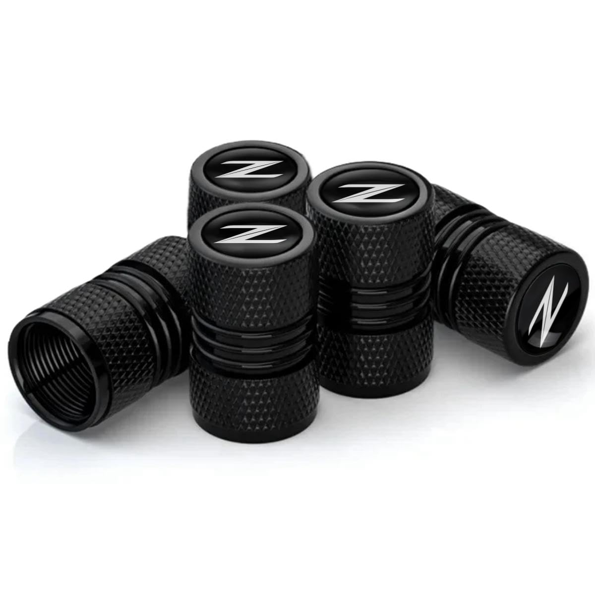 Metal Tire Valve Stem Cap Covers Z Emblem Air Valve Cap Set Dust Proof Leak-Proof Air Cover Compatible with 350Z 370Z Z34 Z33 Accessories (B)