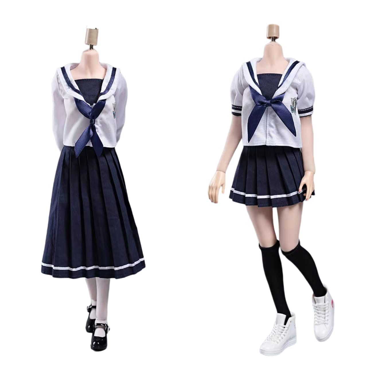 Vêtements pour femme à échelle 1/6 tenue JK skirt chaussettes mini figurine articulée 30,5cm