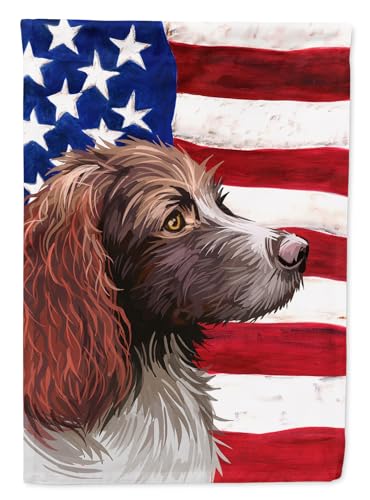 Pont-Audemer Spaniel Dog American Flag grand pavillon de maison multicolore