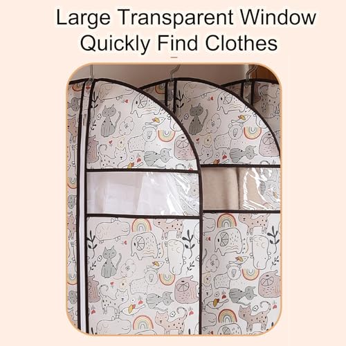 3 Packs Suit Bags for Closet Storage, Waterproof Suit Cover with Zipper for Coats, Jackets, Shirts Folding Garment Bag(60x90cm/24x35in)4