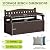 Greesum 80 Gallon Heavy-Duty Outdoor Storage Bench with Cushion, UV-Resistant Resin Bench with Armrest, Deck Box for Garden, Poolside, Patio, Dark Brown