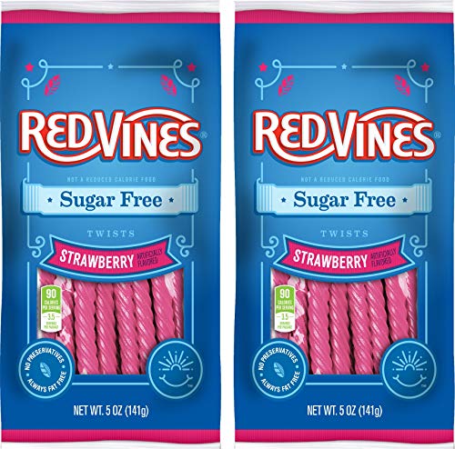 Red Vines, Sugar Free, Strawberry - 5 oz (2 Pack)