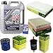Produktbild Filter Set Inspektionspaket 5 Liter Liqui Moly Motoröl MoS2 Leichtlauf 10W-40 MANN-FILTER Innenraumfilter Kraftstofffilter Luftfilter Ölfilter