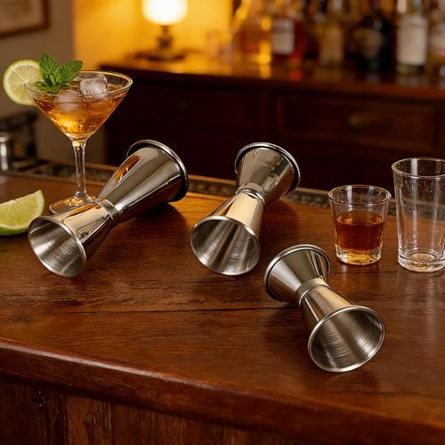 Set de 3 Jiggers para Cócteles de Acero Inoxidable miniatura 5
