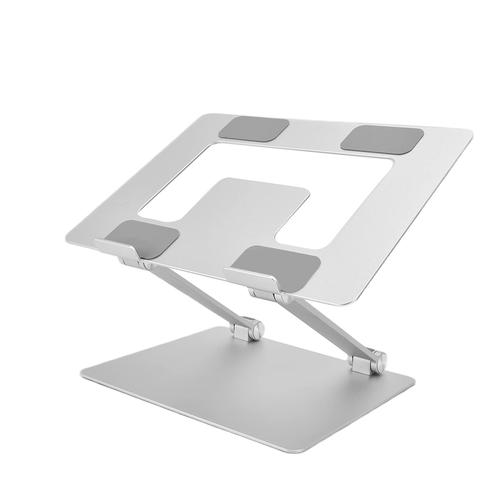Supporto per Laptop Supporto per Riser per Computer Portatile Regolabile in Lega di Alluminio per Workstation Ergonomica Argento 11,8x8,7 Pollici