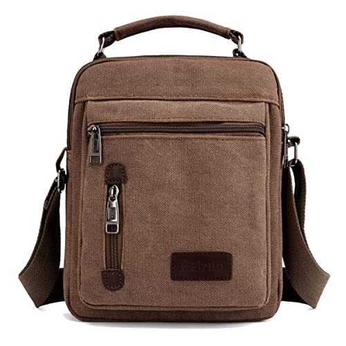 A-QMZL Sac à bandoulière pour homme en toile Messenger Sacs de voyage Sac à bandoulière de...