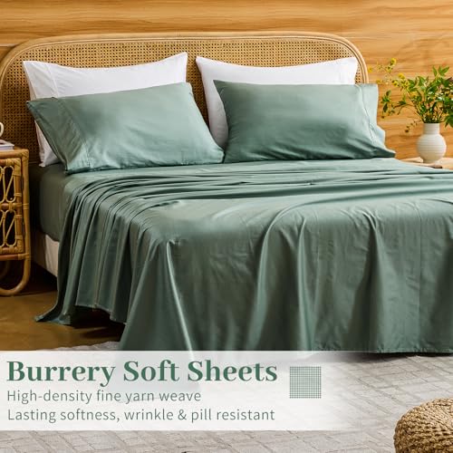 Image of Bedlifes 1000TC Egyptian Cotton Cal King Sheets, 4Pcs, 16 inch Deep Pocket | Cooling & Breathable, Ultra Soft, Hotel Comfort, Sateen Weave, OEKO-TEX Certified, Easy-Care Machine Washable