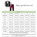 Kimocat Baby Boys Gentleman Bowtie Formal Outfit Suits Tuxedo Vest Wedding Party Suit (Red, 2-3T)