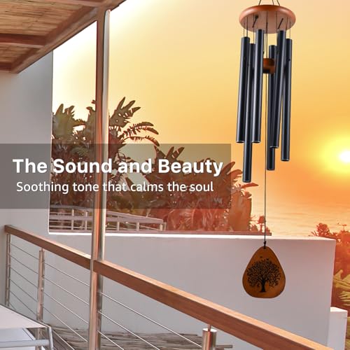 Image of AMBOBE Memorial Wind Chimes for Loss of Loved One, Sympathy Wind Chimes Gift, Bereavement Gifts, Beautiful Outdoor Garden Decor with Soothing Melodic Tones