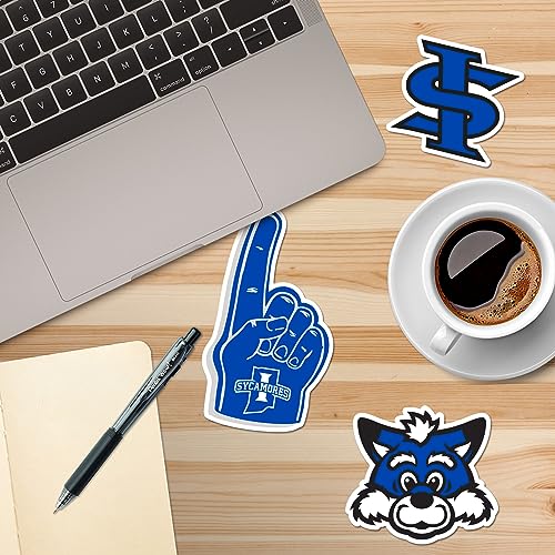 Image of Indiana State University 8ct Vinyl Large Deluxe Stickers Variety Pack - Laptop, Water Bottle, Scrapbooking, Tablet, Skateboard, Indoor /Outdoor - Set of 8