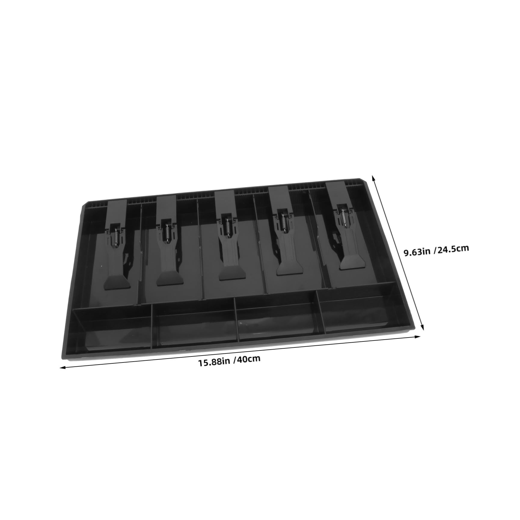 2 Pezzi Vassoio in Resistente Cassetto Porta Contanti con Scomparti per Cassa Organizzatore per Banconote e Monete per Negozi e Uffici