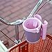 AOKID Bike Cup Holder for Shopping Carts Bicycle with Phone Mount Universal Non-Slip Drink Bikes Scooters More 3-in-1 Design Holds Water Bottles Phones Keys Pink