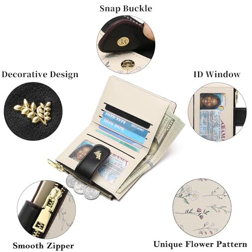 Image of GAEKEAO Wallet Women Small RFID Vegan Leather Card Holder for Women