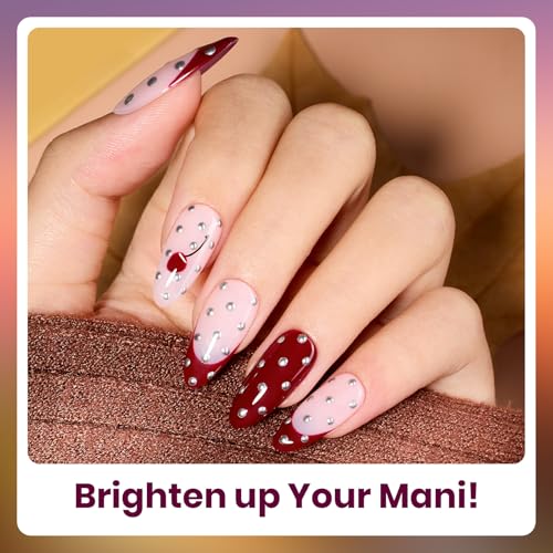 Image of Beetles Fall Gel Polish Set, Dark Brown Burgundy Red Green Colors