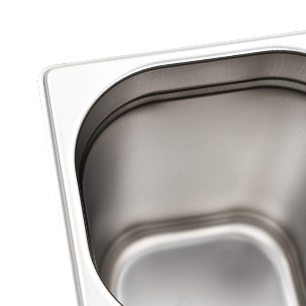 Genérico Bandejas Gastronorm 8 Unidades GN 1/6 200 mm Acero Inoxidable
