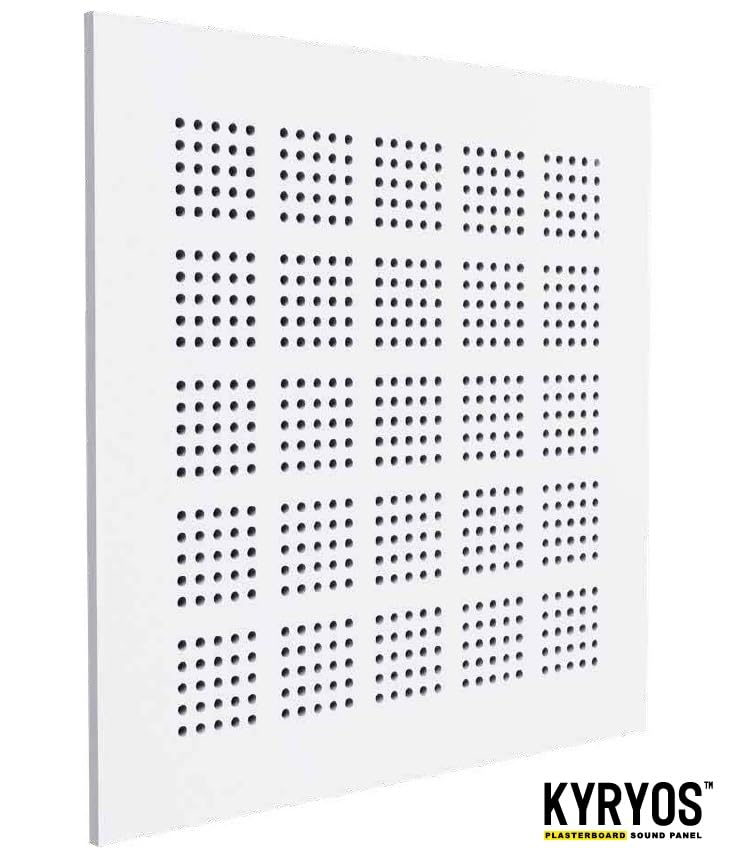 Pannelli forati in cartongesso per controsoffitto 600 x 600 x 9.5 mm - KYRYOS K29A10 - foro circolare ø 6 mm a quadrotti matrice 1