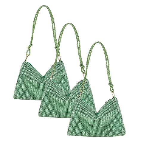 Sac hobo vert avec strass pour mariage et soirées chic