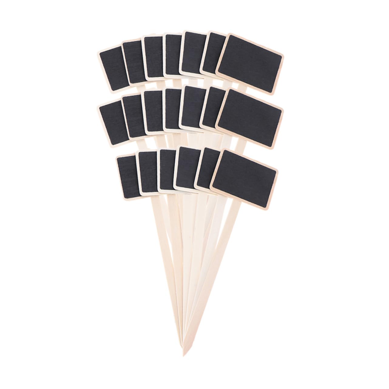 Ciieeo 20Pcs Mini Wooden Chalkboard Picks Creative Decorative Blackboard Signs for Garden Plants DIY Projects and Price Tags for Messages Weddings and Events