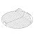 Charkettle Stainless Steel Hinged Cooking Grate with Handles, Compatible with Weber 22" Kettle Charcoal Grills, 21.5" in Diameter
