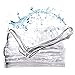 Lona Transparente Impermeable con Ojales, Material de PVC Plegable Lona Alquitranada para Prueba de Rasgaduras, para Coverup Plantas de Jardines, Invernaderos, Muebles de Terraza