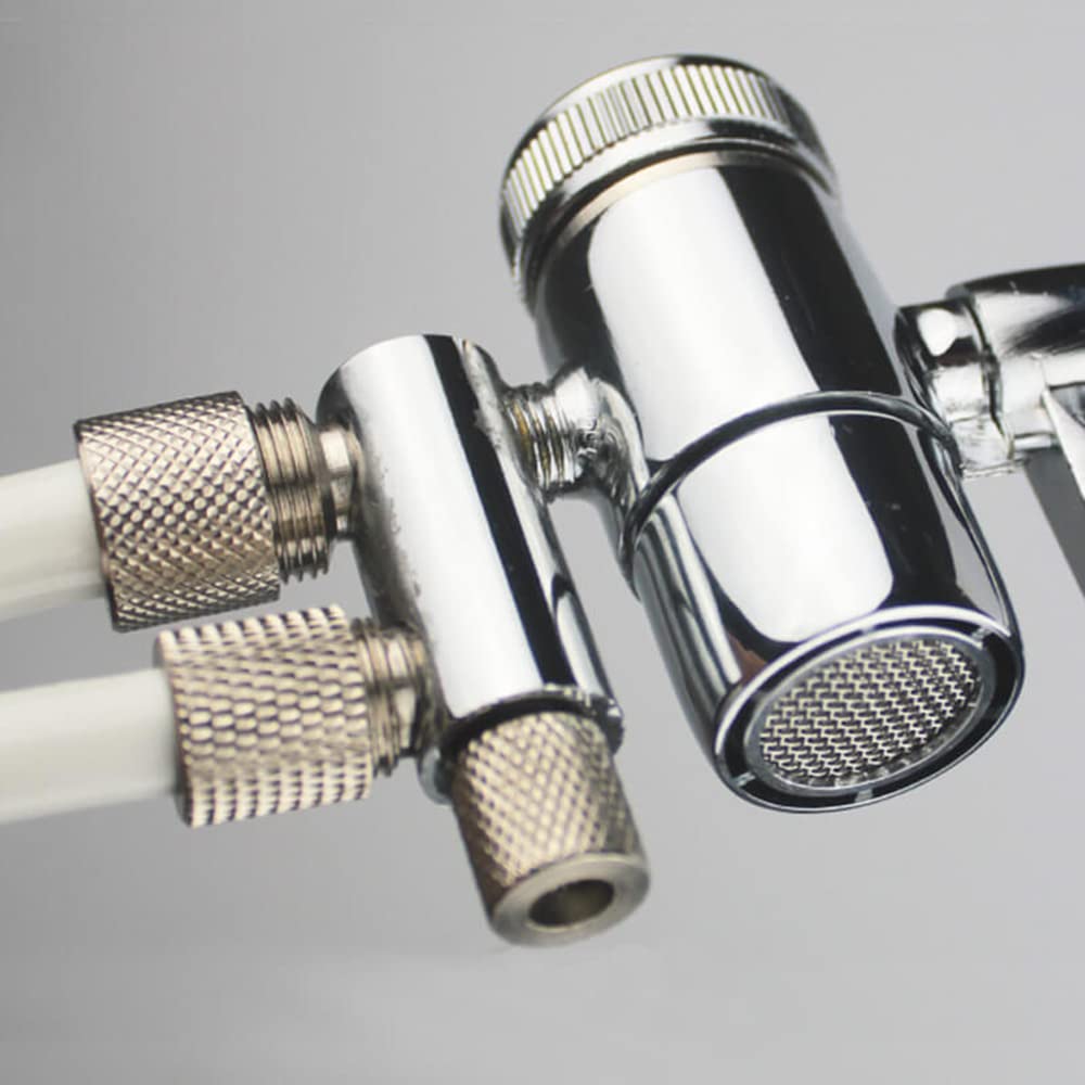 PAROAD 2-Way 3/8 Inch OD Chrome-Plated Faucet Switching Valve for Countertop Water Filter Water Purifier - Image 2
