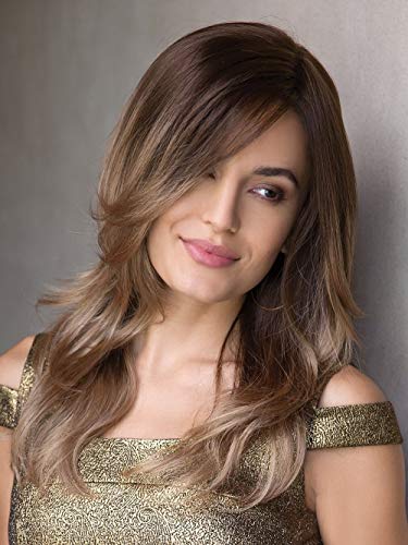 Mildiso Perücke Blond Damen Lang Braune Ombre Gewellt Locken für Frauen Kostümparty Karneval Perücken 019E