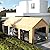 Outsunny Carport 10' x 20' Portable Garage, Height Adjustable Heavy Duty Car Port Canopy with 4 Roll-up Doors & 4 Ventilated Windows for Car, Truck, Boat, Garden Tools, Beige